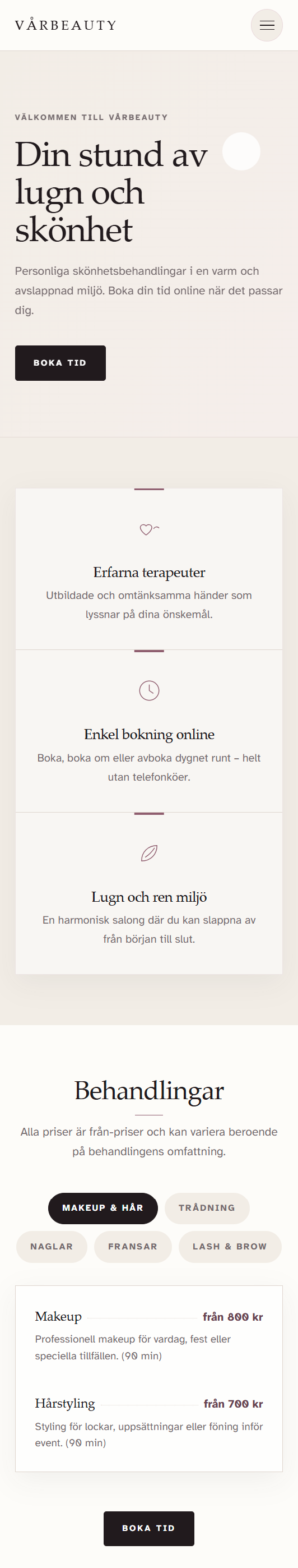 Vår Beauty i mobilvy